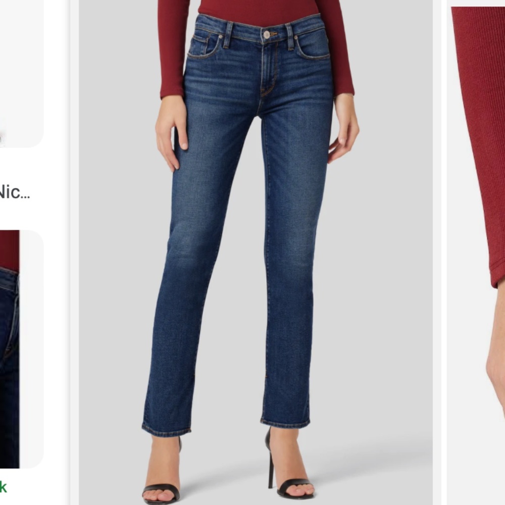 Hudson Nico Mid Rise Straight Ankle with Slit NWT